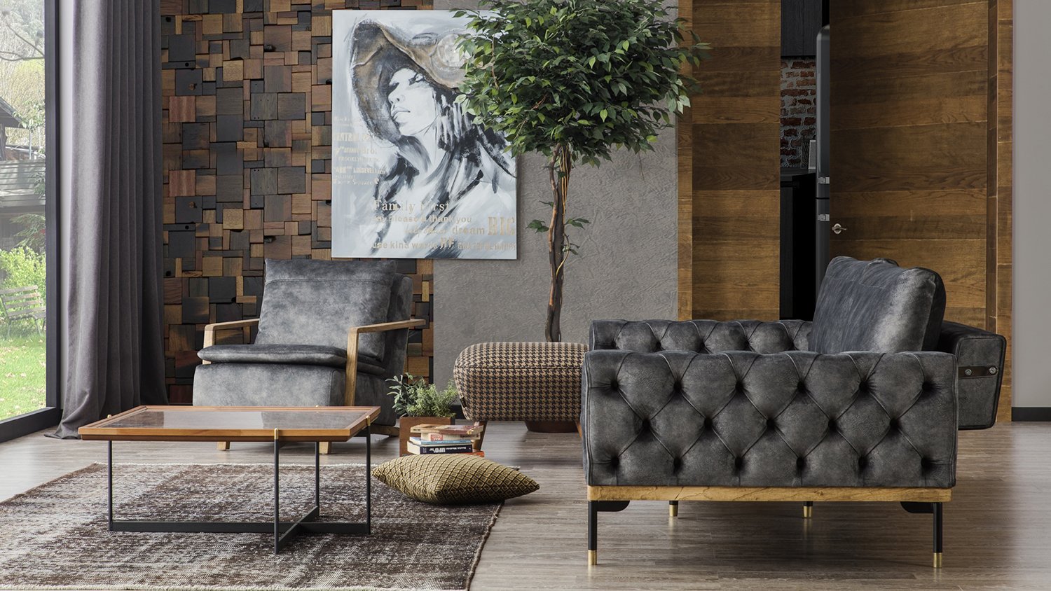 Agathe fauteuil gris