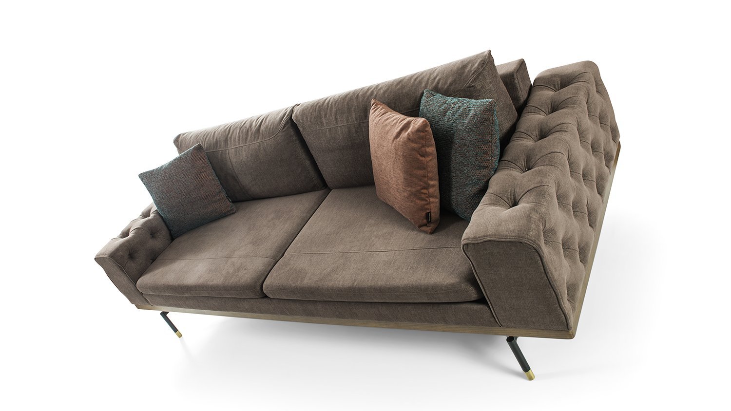 Agathe canapé 3 places marron , convertible