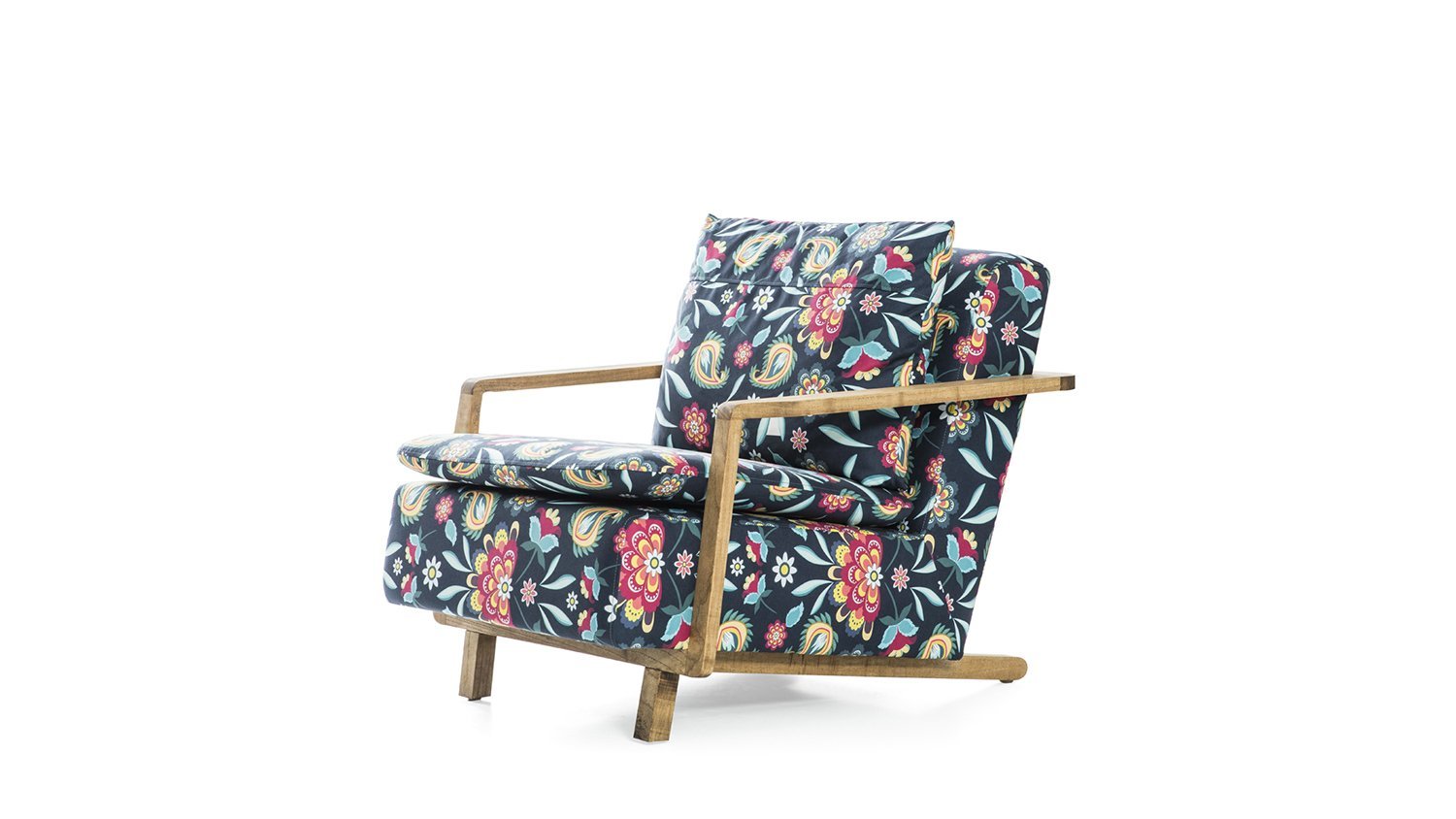 Agathe - Fauteuil design, motifs à fleur