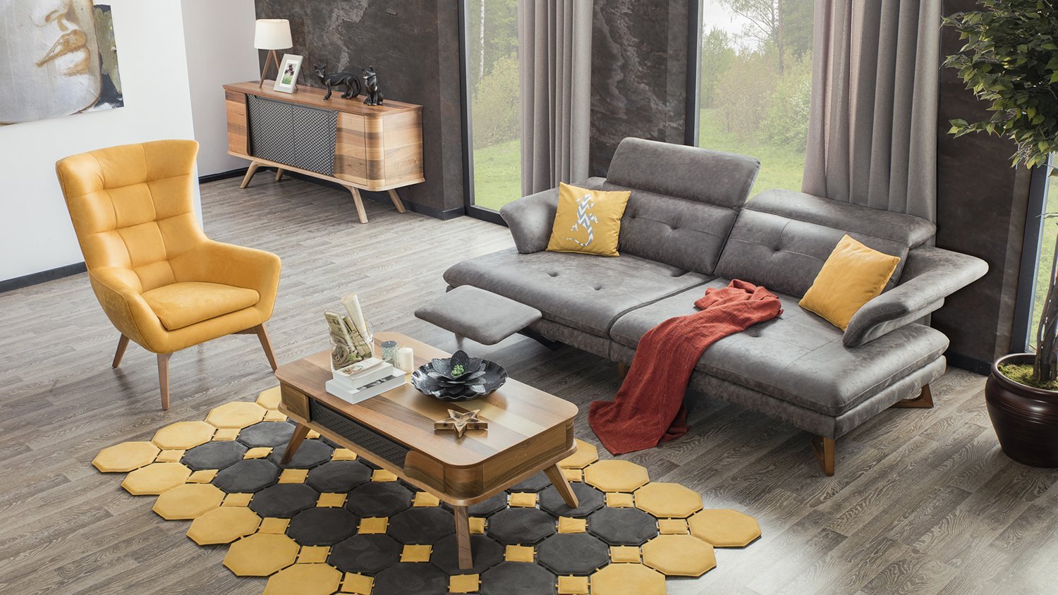 Anaïs - fauteuil jaune