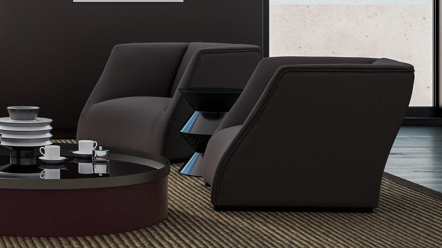 Fauteuil Bruce, un design moderne avec des lignes fines