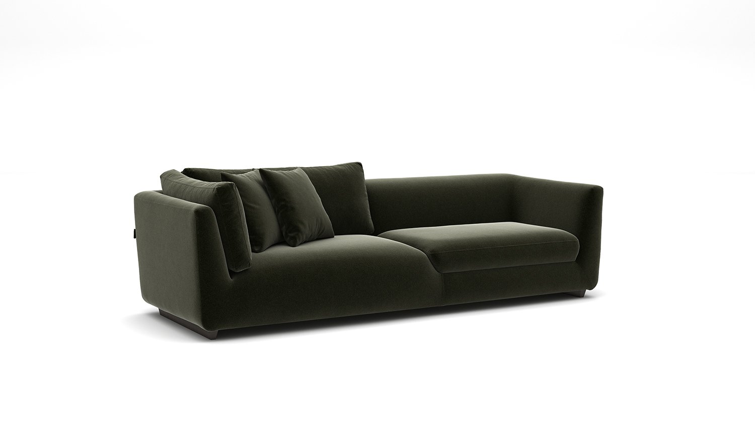 Jagger, canapé design vert, canapé moderne au designe épuré, design unique, canapé confortable