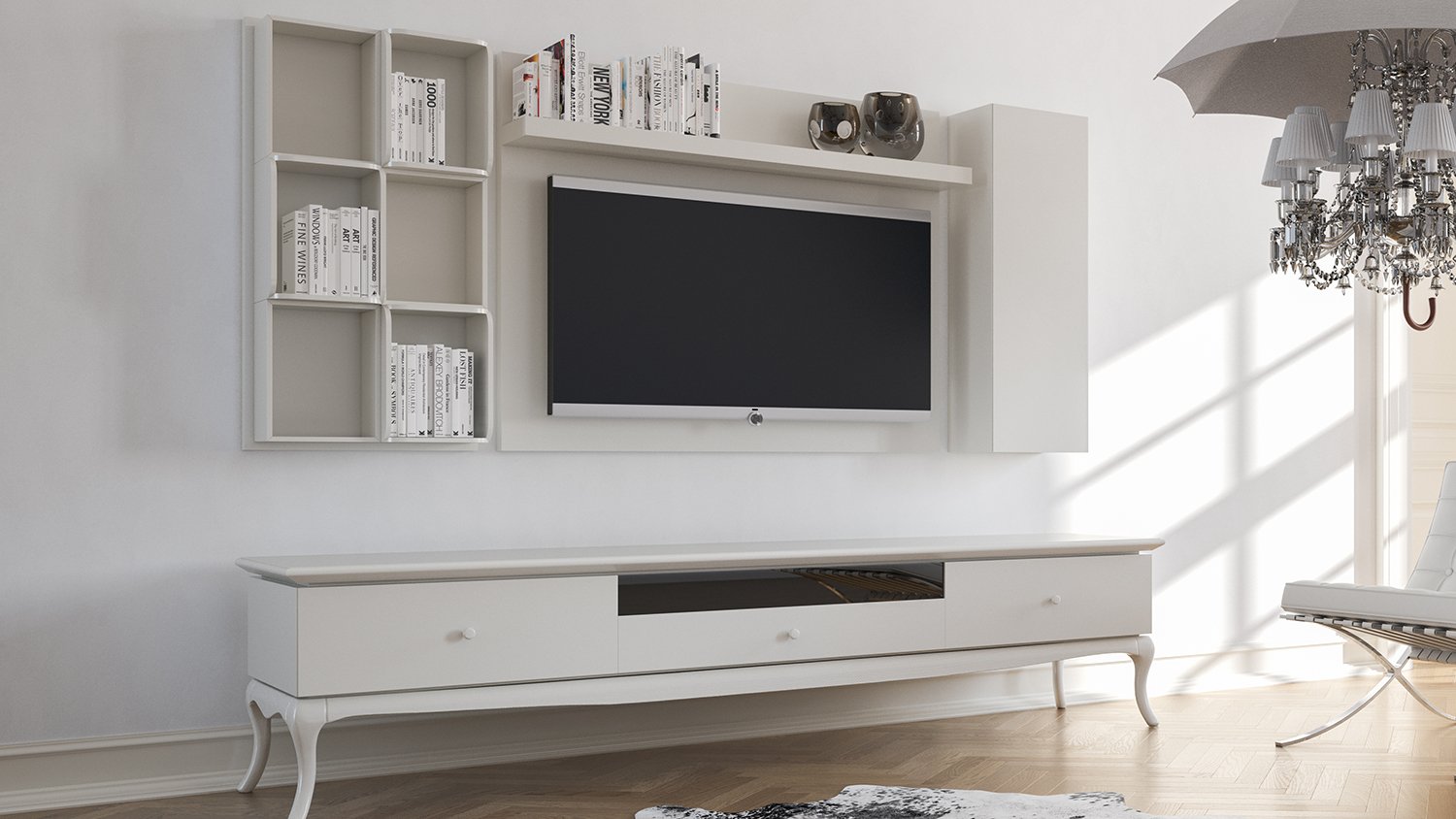 Camellia meuble TV blanc