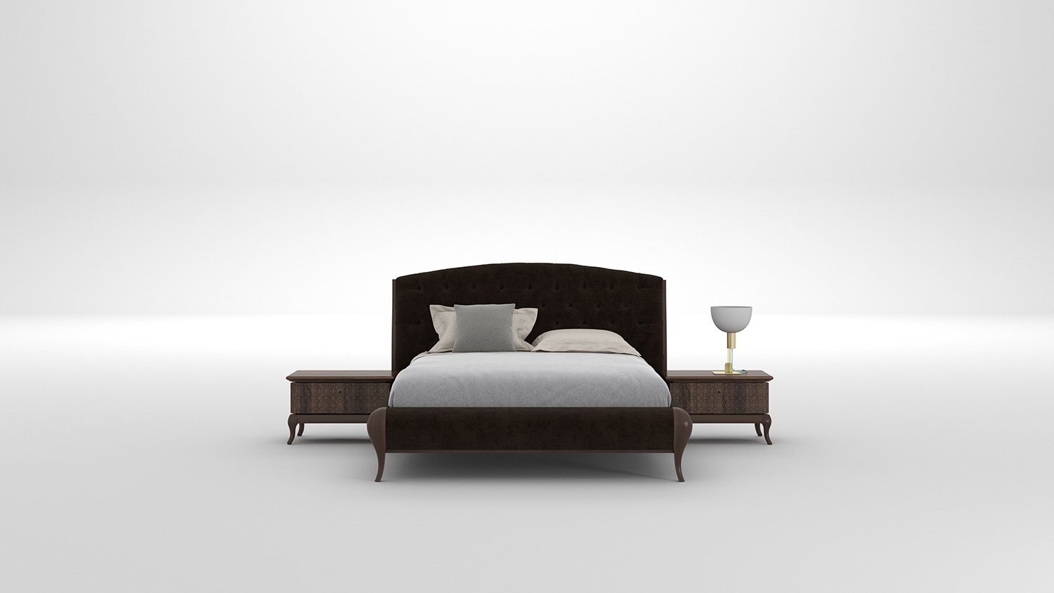 Table de chevet Camellia marron