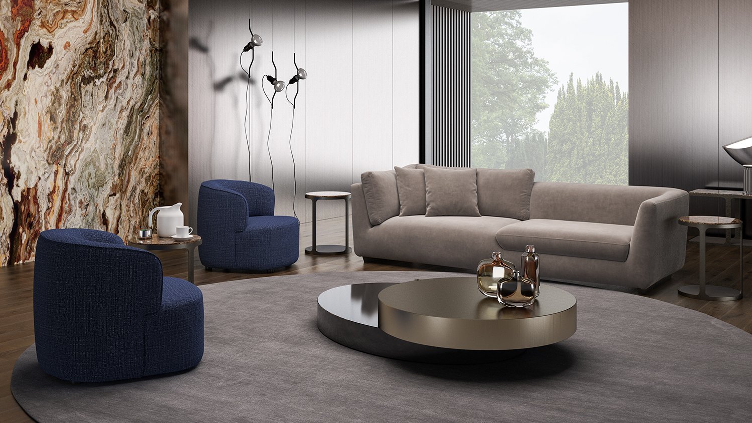 Fauteuil Jagger bleu