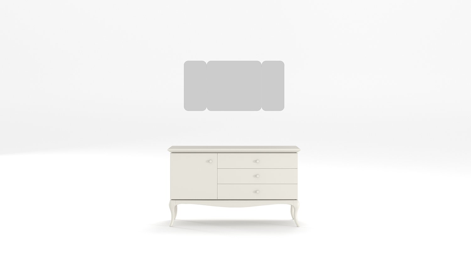 Camellia commode design blanche