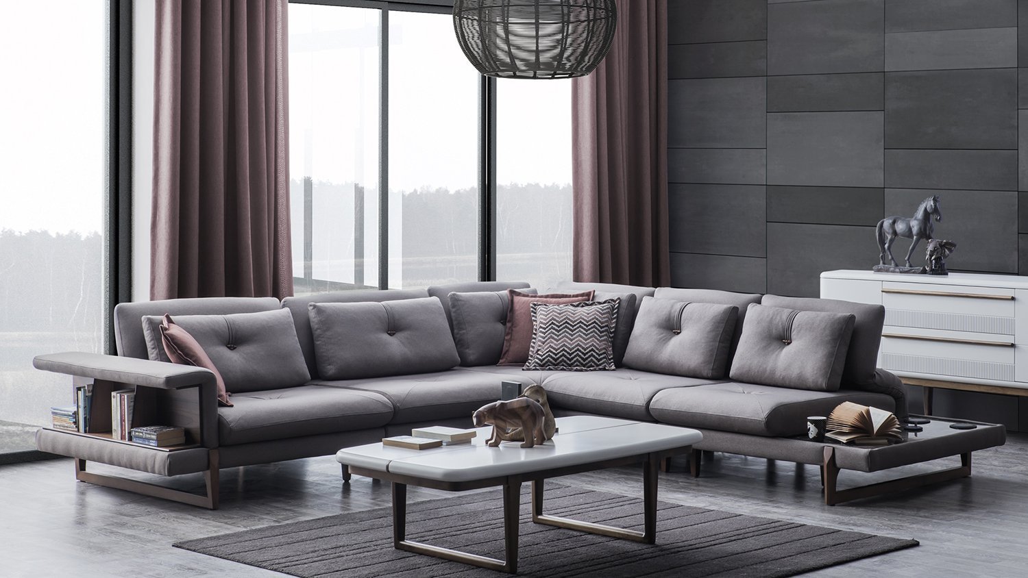 Harmonie, canapé d'angle contemporain
