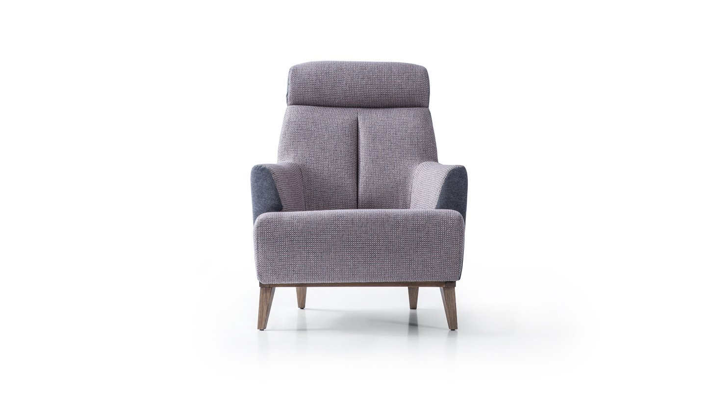 Iris fauteuil design rose et bleu