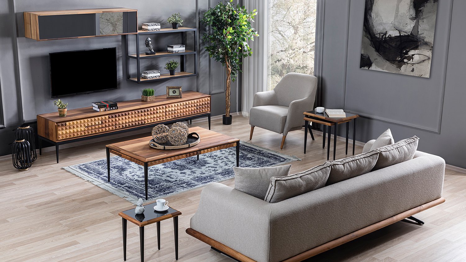 Table basse style industriel
