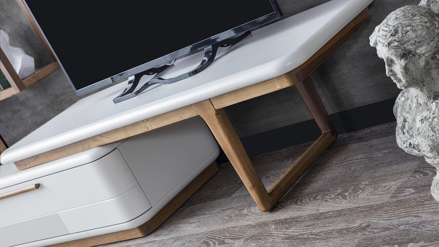 Iris meuble Tv blanc modulable